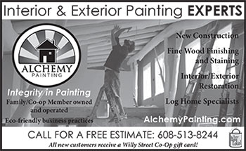 Alchemy Painting, Interior & Exterior Painting Experts. Call for a free estimate 608-513-8244