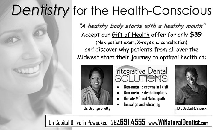 newspaper ad for Integrative Dental Solutions, Dentistry for the Health-Conscious