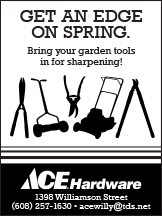 newspaper ad for ACE Hardware on Willy St - Get and Edge on Spring