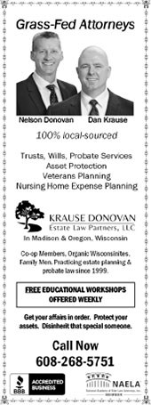 Krause Donovan Estate Law Partners, LLC, Grass-fed attourneys, Call Now 608-268-5751