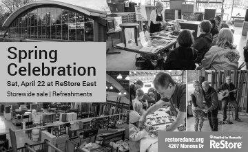 Habitat for Humanity ReStore Spring Celebration - Sat April 22 at ReStore East - restoredane.org