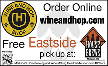 Newspaper ad for Wine and Hop Shop