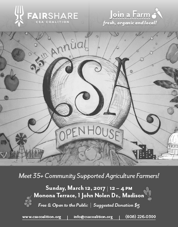 25th Annual CSA Open House - Sunday March 12, 2017 Monona Terrace | www.csacoalitionorg