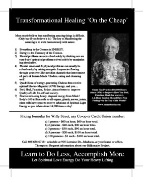 Transformational Healing 'On the Cheap' Learn to Do Less, Accomplish More 