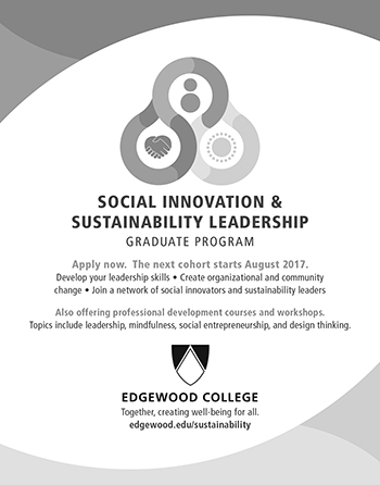 Edgewood College, Social Innovation & Sustainability Leadership - Graduate Program - edgewood.edu/sustainability