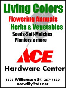 Living Colors - Flowering Annuals, Herbs & Vegetables, Seeds, soil, mulches, planeters, and more! ACE Hardware acewilly@tds.net