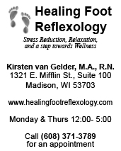 newspaper ad for Healing Foot Reflexology - www.healingfootreflexology.com