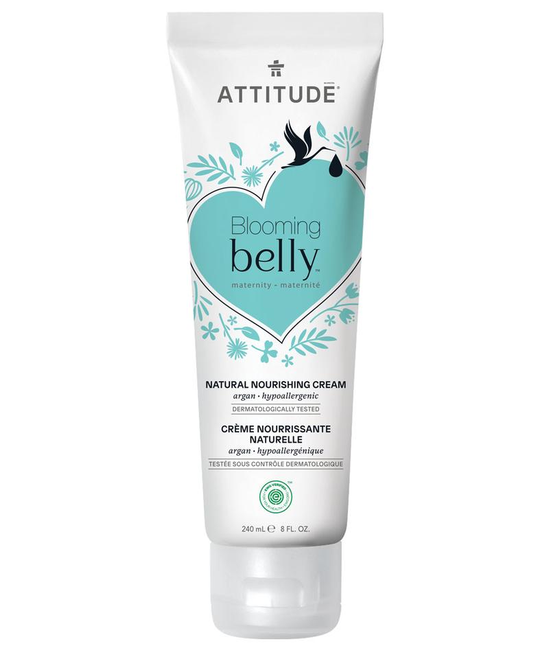 A tube of Blooming Belly maternity natural nourishing cream