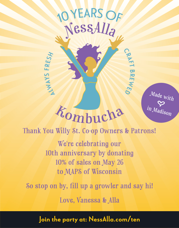 10 Years of NessAlla Kombucha - nessalla.com/ten