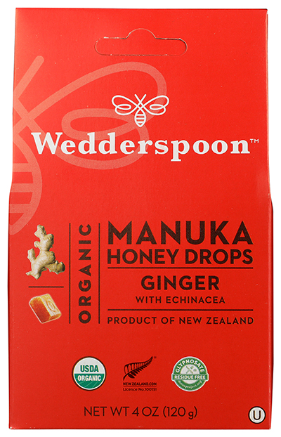 Wedderspoon manuka ginger honey drops