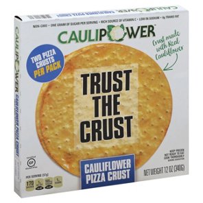 Box of Caulipower thin pizza crust