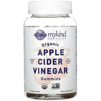 A bottle of Mykind Organics apple cider vinegar gummies