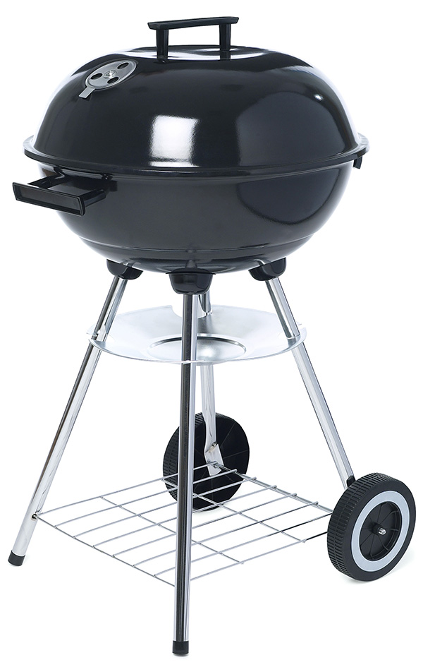 Portable barbecue grill set with 2 moveable wheels