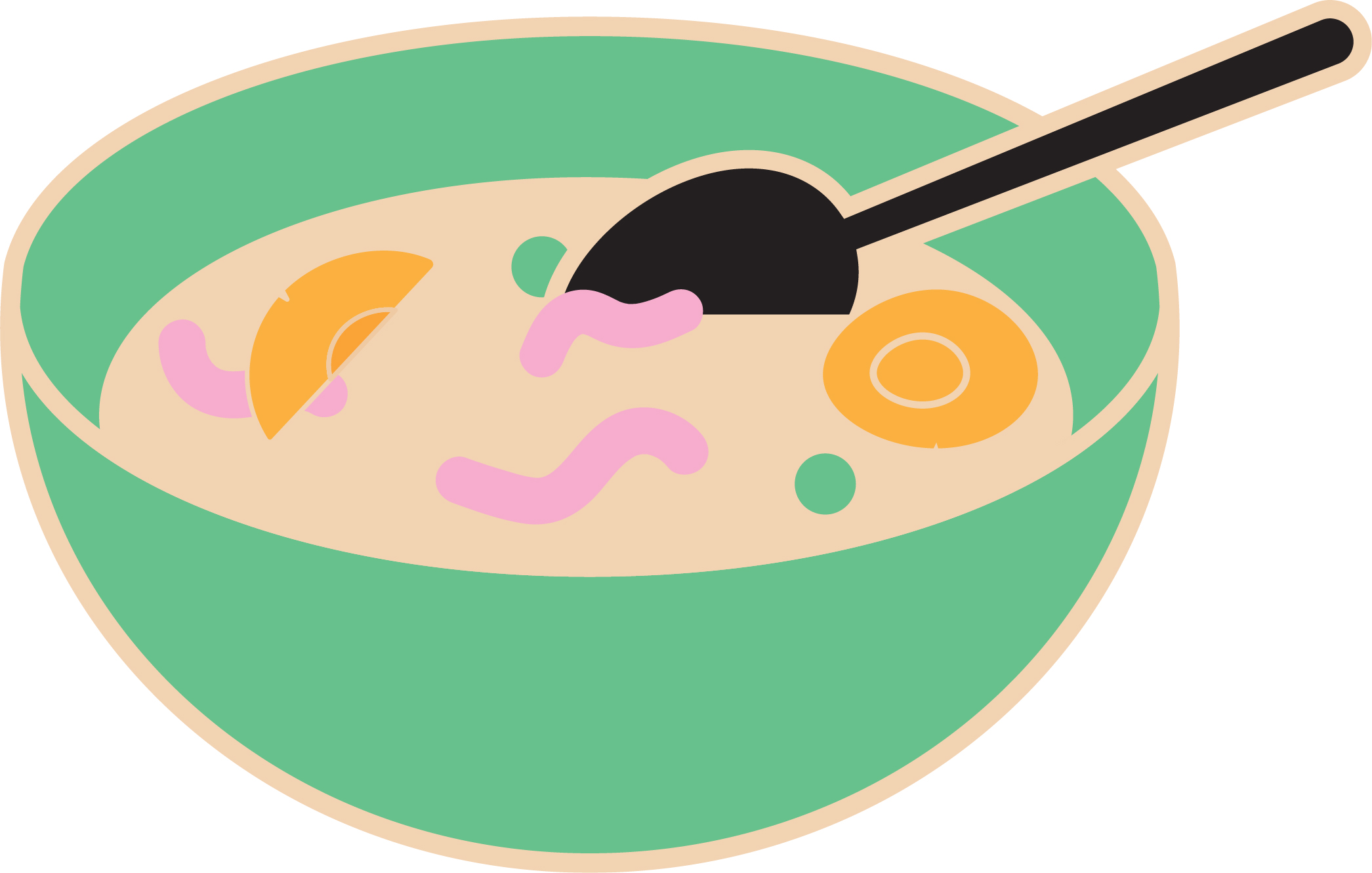 Bowl of soup illustration