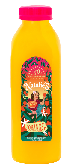 Bottle of Natalie's orange juice