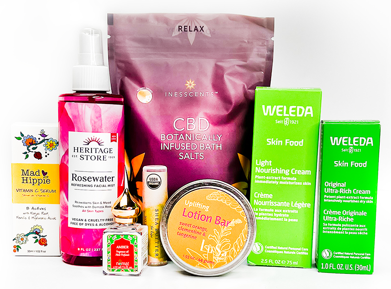 A grouping of all different kinds of skin care products