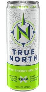 A can of True North energy seltzer