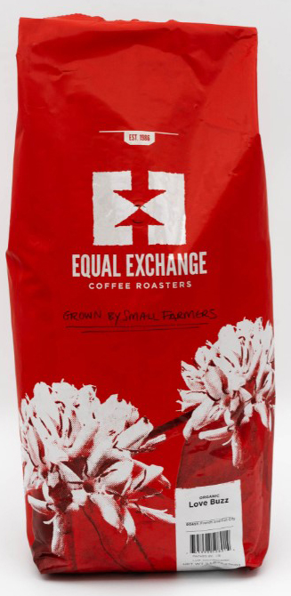 A bag of coffee from Equal Exchange Coffee Roasters 