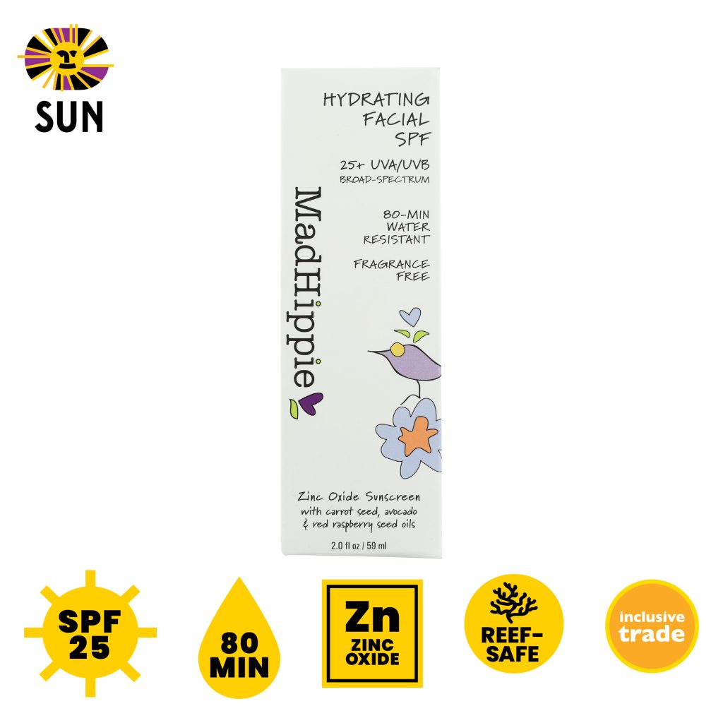 Mad Hippie SPF 25 Hydrating Facial, fragrance-free, 80 min, zinc oxide, reef-safe, inclusive trade