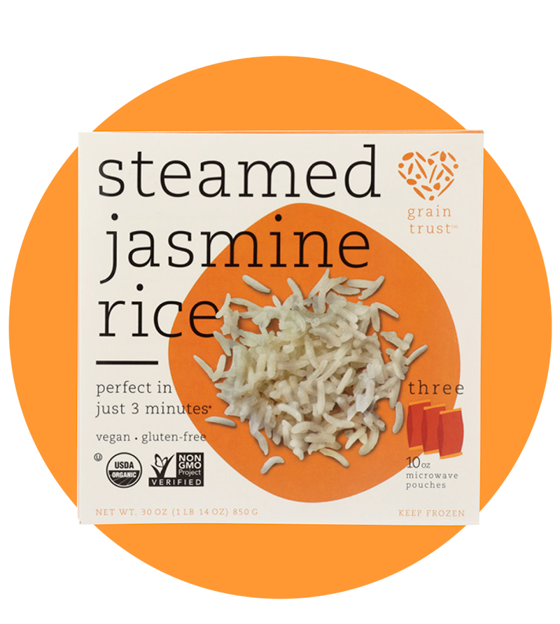 image of steamed jasmine rice - Grain Trust brand