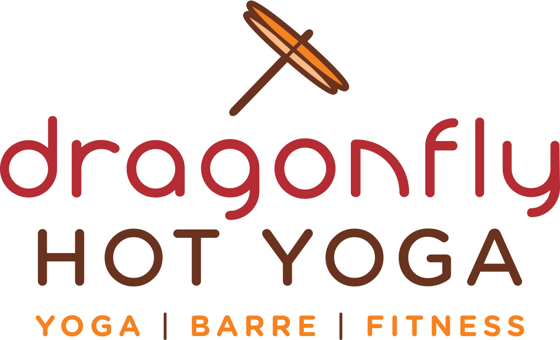 dragonfly hot yoga logo stacked